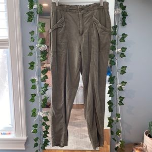 loose green pants